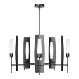 Hubbardton Forge 2024 Ink Frosted Glass (FD) Multi Passage 5-Light Circular Pendant