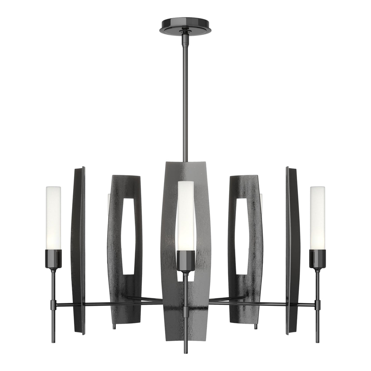 Hubbardton Forge 2024 Ink Frosted Glass (FD) Multi Passage 5-Light Circular Pendant