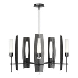 Hubbardton Forge 2024 Ink Frosted Glass (FD) Multi Passage 5-Light Circular Pendant