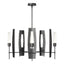 Hubbardton Forge 2024 Ink Frosted Glass (FD) Multi Passage 5-Light Circular Pendant