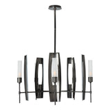 Hubbardton Forge 2024 Ink Frosted Glass (FD) Multi Passage 5-Light Circular Pendant