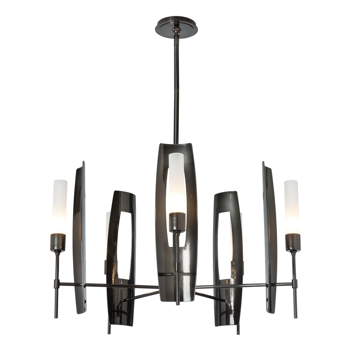 Hubbardton Forge 2024 Ink Frosted Glass (FD) Multi Passage 5-Light Circular Pendant