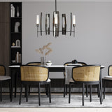 Hubbardton Forge 2024 Ink Frosted Glass (FD) Multi Passage 5-Light Circular Pendant