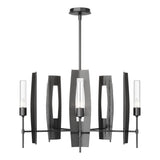 Hubbardton Forge 2024 Ink Clear Glass (ZM) Multi Passage 5-Light Circular Pendant