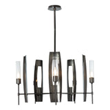 Hubbardton Forge 2024 Ink Clear Glass (ZM) Multi Passage 5-Light Circular Pendant