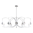 Hubbardton Forge 2024 White White Clear Glass (ZM) Multi Optic 8-Light Oval Pendant