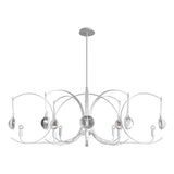 Hubbardton Forge 2024 White White Clear Glass (ZM) Multi Optic 8-Light Oval Pendant