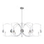 Hubbardton Forge 2024 White White Clear Glass (ZM) Multi Optic 8-Light Oval Pendant