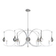 Hubbardton Forge 2024 White Sterling Clear Glass (ZM) Multi Optic 8-Light Oval Pendant