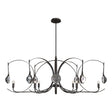 Hubbardton Forge 2024 Oil Rubbed Bronze Oil Rubbed Bronze Clear Glass (ZM) Multi Optic 8-Light Oval Pendant