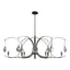 Hubbardton Forge 2024 Oil Rubbed Bronze Sterling Clear Glass (ZM) Multi Optic 8-Light Oval Pendant