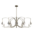 Hubbardton Forge 2024 Soft Gold Soft Gold Clear Glass (ZM) Multi Optic 8-Light Oval Pendant