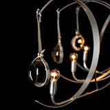 Hubbardton Forge 2024 Sterling Sterling Clear Glass (ZM) Multi Optic 8-Light Oval Pendant