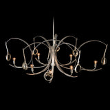 Hubbardton Forge 2024 Sterling Sterling Clear Glass (ZM) Multi Optic 8-Light Oval Pendant