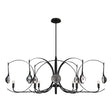 Hubbardton Forge 2024 Ink Ink Clear Glass (ZM) Multi Optic 8-Light Oval Pendant