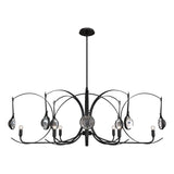 Hubbardton Forge 2024 Ink Ink Clear Glass (ZM) Multi Optic 8-Light Oval Pendant