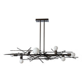 Hubbardton Forge 2024 Dark Smoke Multi Brindille 8-Light Linear Pendant
