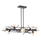 Hubbardton Forge 2024 Dark Smoke Multi Brindille 8-Light Linear Pendant