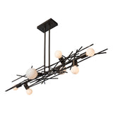 Hubbardton Forge 2024 Dark Smoke Multi Brindille 8-Light Linear Pendant