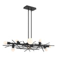 Hubbardton Forge 2024 Black Multi Brindille 8-Light Linear Pendant