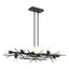 Hubbardton Forge 2024 Black Multi Brindille 8-Light Linear Pendant