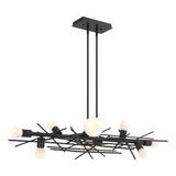 Hubbardton Forge 2024 Oil Rubbed Bronze Multi Brindille 8-Light Linear Pendant