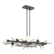 Hubbardton Forge 2024 Natural Iron Multi Brindille 8-Light Linear Pendant