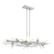 Hubbardton Forge 2024 Vintage Platinum Multi Brindille 8-Light Linear Pendant