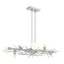Hubbardton Forge 2024 Vintage Platinum Multi Brindille 8-Light Linear Pendant