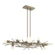 Hubbardton Forge 2024 Soft Gold Multi Brindille 8-Light Linear Pendant