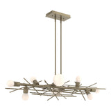Hubbardton Forge 2024 Soft Gold Multi Brindille 8-Light Linear Pendant