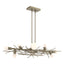 Hubbardton Forge 2024 Soft Gold Multi Brindille 8-Light Linear Pendant