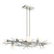 Hubbardton Forge 2024 Sterling Multi Brindille 8-Light Linear Pendant