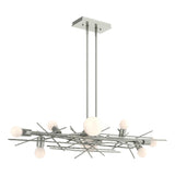 Hubbardton Forge 2024 Sterling Multi Brindille 8-Light Linear Pendant
