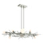 Hubbardton Forge 2024 Sterling Multi Brindille 8-Light Linear Pendant
