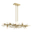 Hubbardton Forge 2024 Modern Brass Multi Brindille 8-Light Linear Pendant