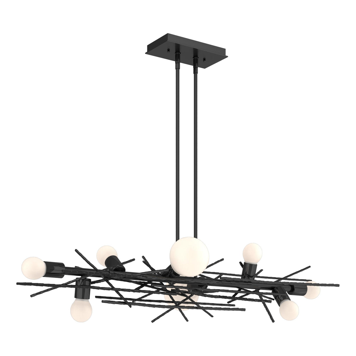 Hubbardton Forge 2024 Ink Multi Brindille 8-Light Linear Pendant