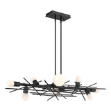 Hubbardton Forge 2024 Ink Multi Brindille 8-Light Linear Pendant