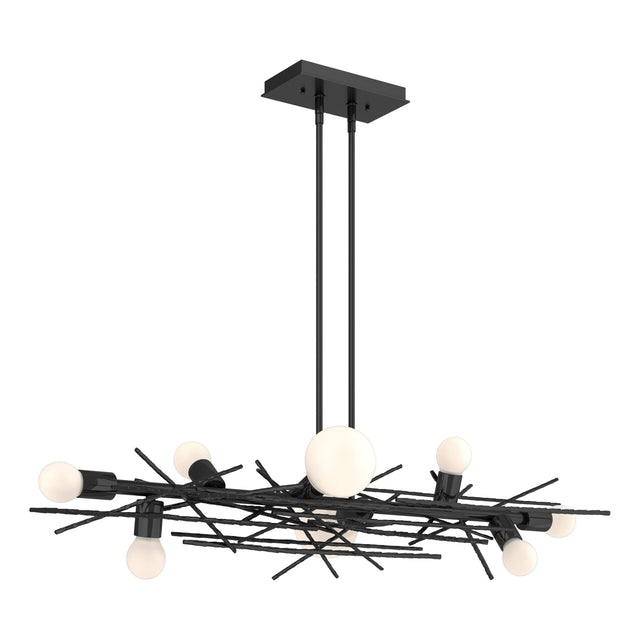 Hubbardton Forge 2024 Ink Multi Brindille 8-Light Linear Pendant