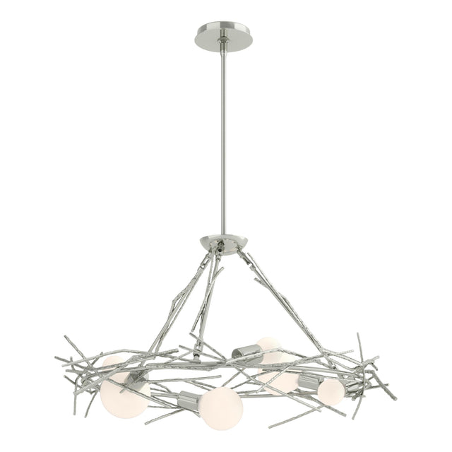 Hubbardton Forge 2024 Sterling Multi Brindille 6-Light Circular Pendant