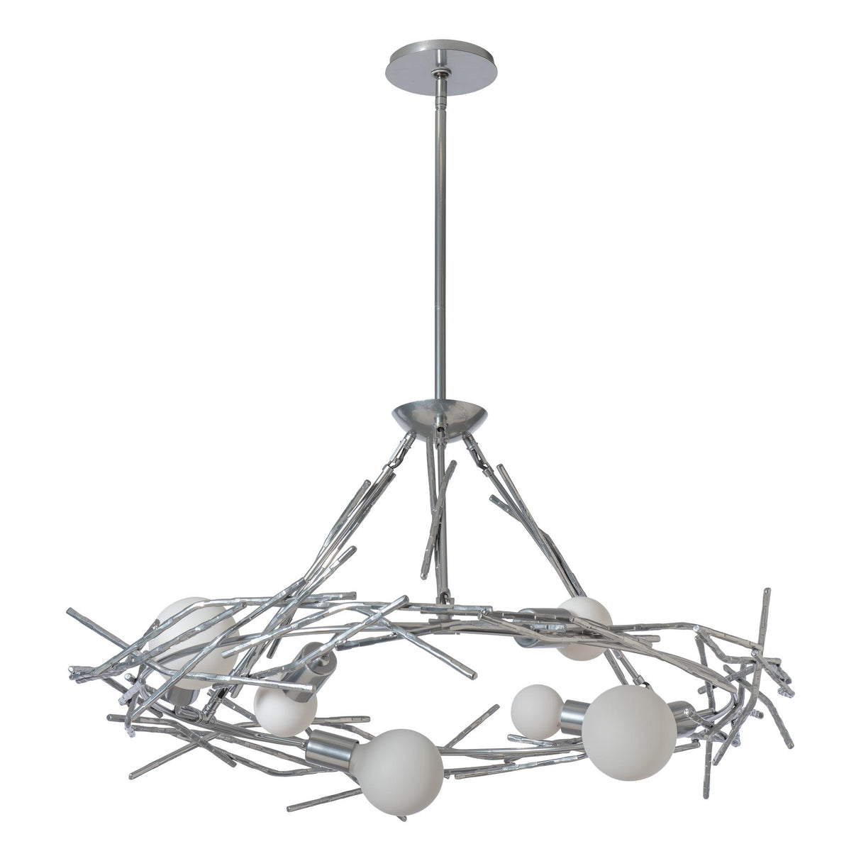 Hubbardton Forge 2024 Sterling Multi Brindille 6-Light Circular Pendant