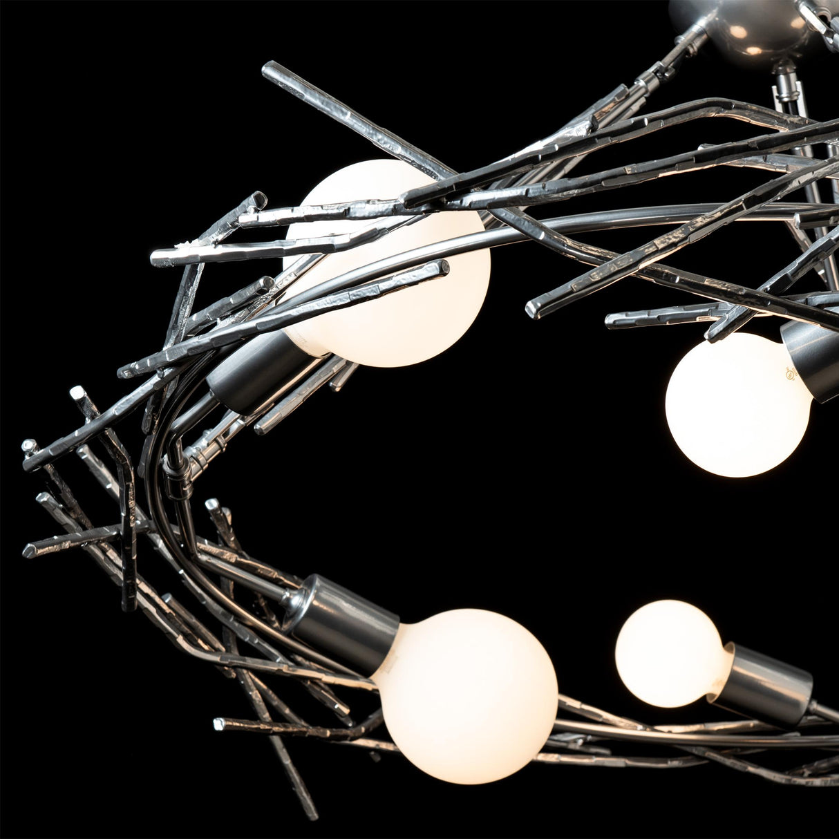 Hubbardton Forge 2024 Sterling Multi Brindille 6-Light Circular Pendant