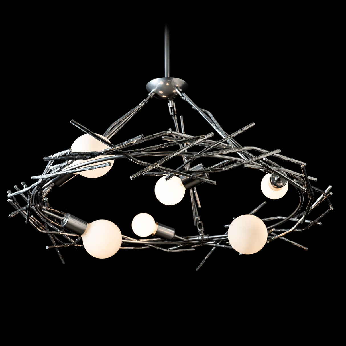 Hubbardton Forge 2024 Sterling Multi Brindille 6-Light Circular Pendant
