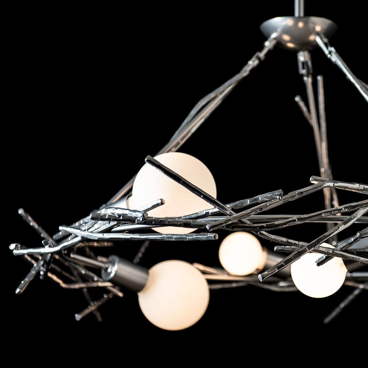 Hubbardton Forge 2024 Sterling Multi Brindille 6-Light Circular Pendant