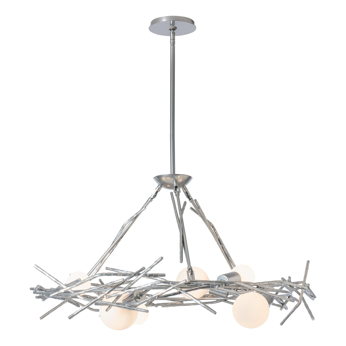 Hubbardton Forge 2024 Sterling Multi Brindille 6-Light Circular Pendant
