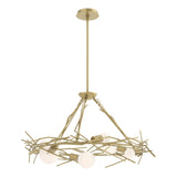 Hubbardton Forge 2024 Modern Brass Multi Brindille 6-Light Circular Pendant
