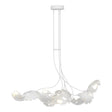 Hubbardton Forge 2024 White Clear Glass with Frosted Diffuser (YE) Multi Pangea 6-Light Linear Pendant