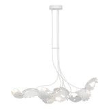 Hubbardton Forge 2024 White Clear Glass with Frosted Diffuser (YE) Multi Pangea 6-Light Linear Pendant
