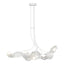 Hubbardton Forge 2024 White Clear Glass with Frosted Diffuser (YE) Multi Pangea 6-Light Linear Pendant
