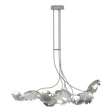 Hubbardton Forge 2024 Vintage Platinum Clear Glass with Frosted Diffuser (YE) Multi Pangea 6-Light Linear Pendant